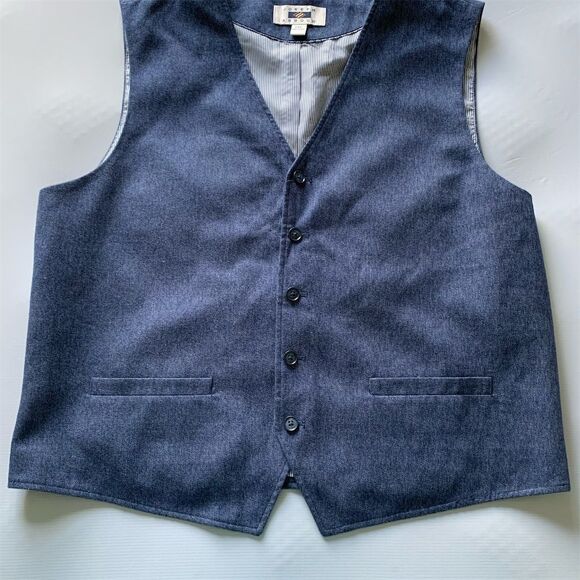 Joseph Abboud Men's Blue Vest XXL Classic Business V-Neck - Picture 1 of 8